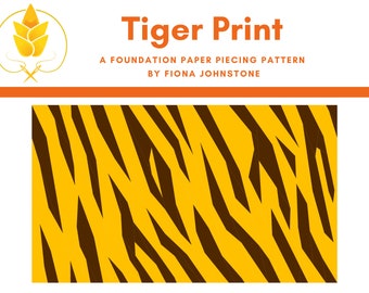 Tiger Print Quilt Block PDF Pattern, Repeating Block, Quilt Pattern, Foundation Paper Piecing, Millennial Quilt