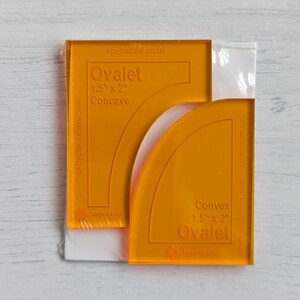 Ovalets Templates for sewing tiny curves, mindful stitching project, quilting notions, Christmas gift for quilters Ovalets only