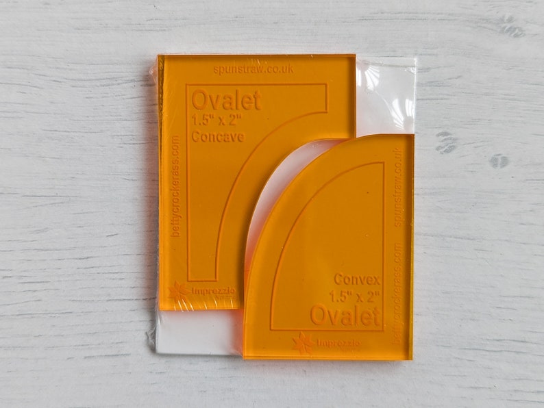 Ovalets Templates for sewing tiny curves, mindful stitching project, quilting notions, Christmas gift for quilters Ovalets only