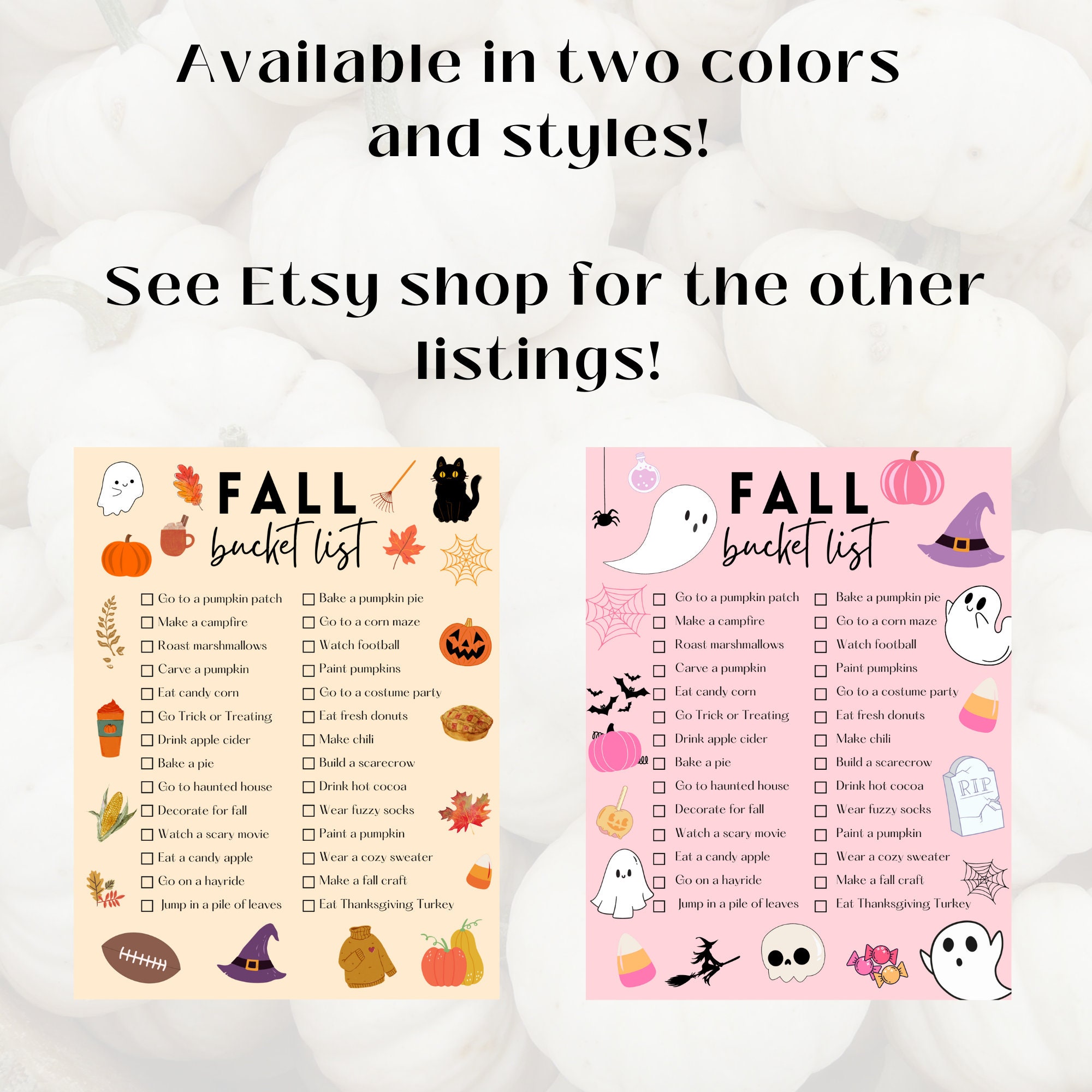 Fall Bucket List for Families, Fall Bucket List Printable, Editable ...