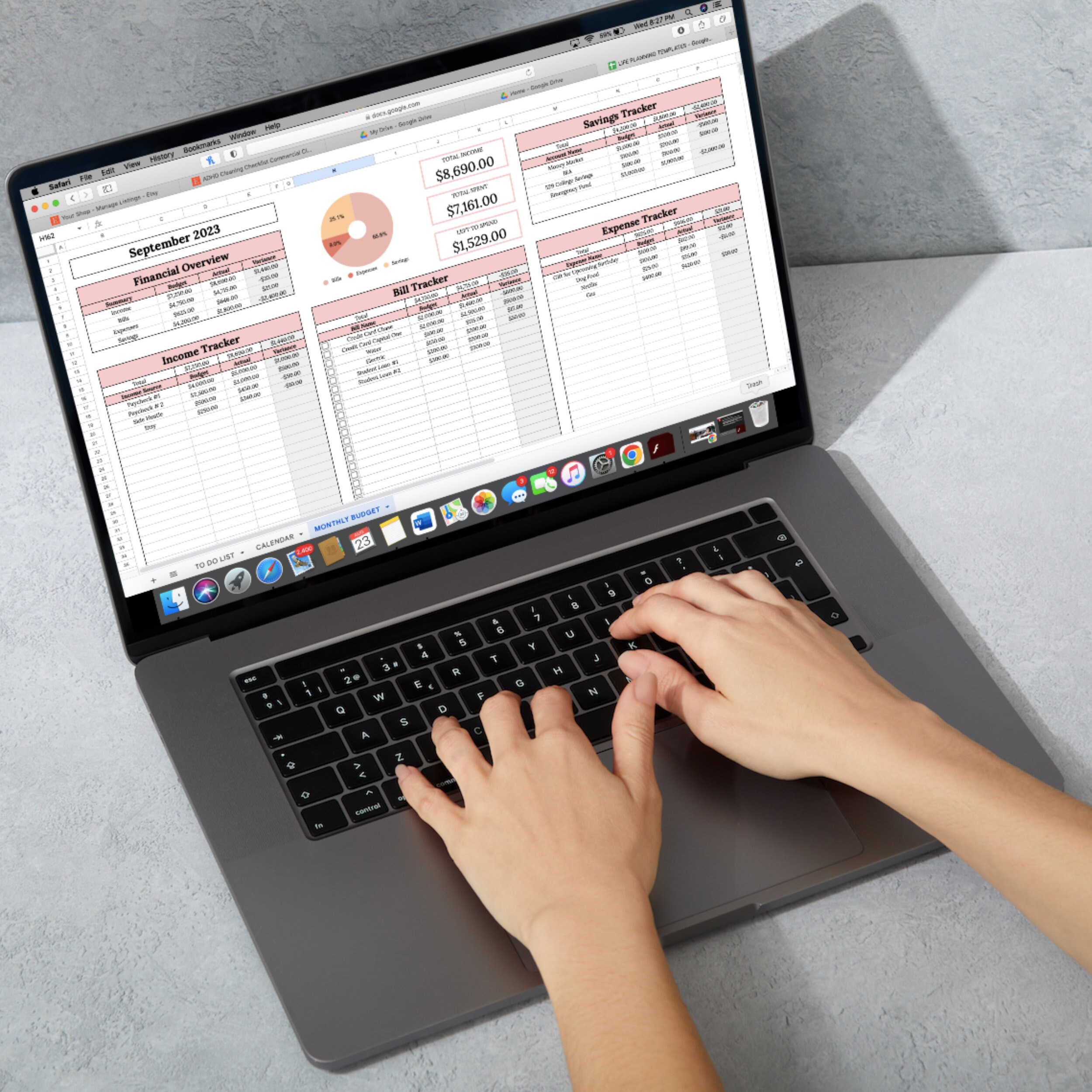Digital College Student Academic Planner Google Sheets School ...