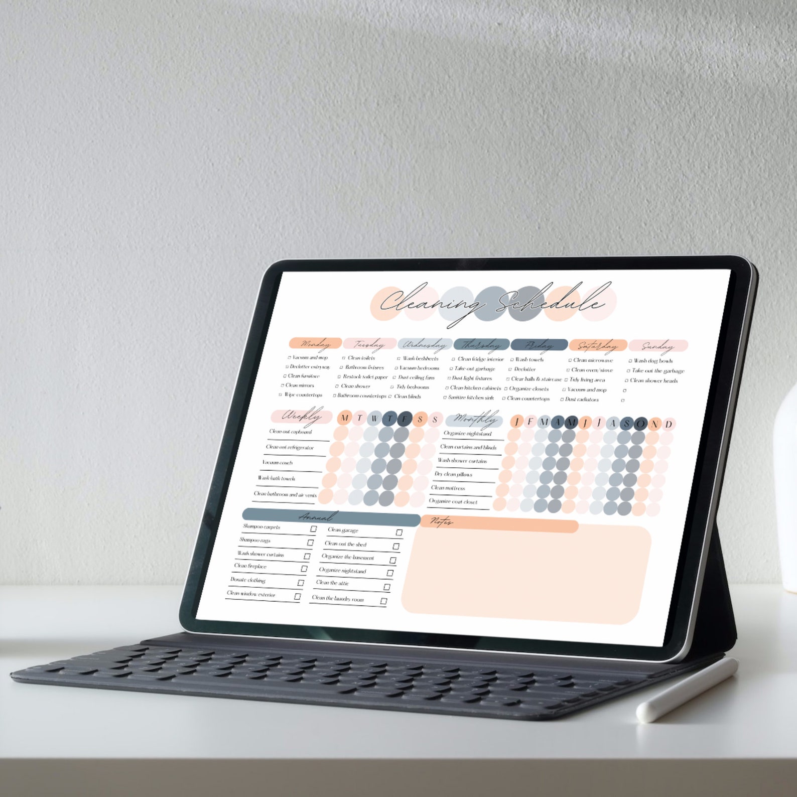 EDITABLE Cleaning Checklist Custom Cleaning Calendar and Schedule ADHD ...