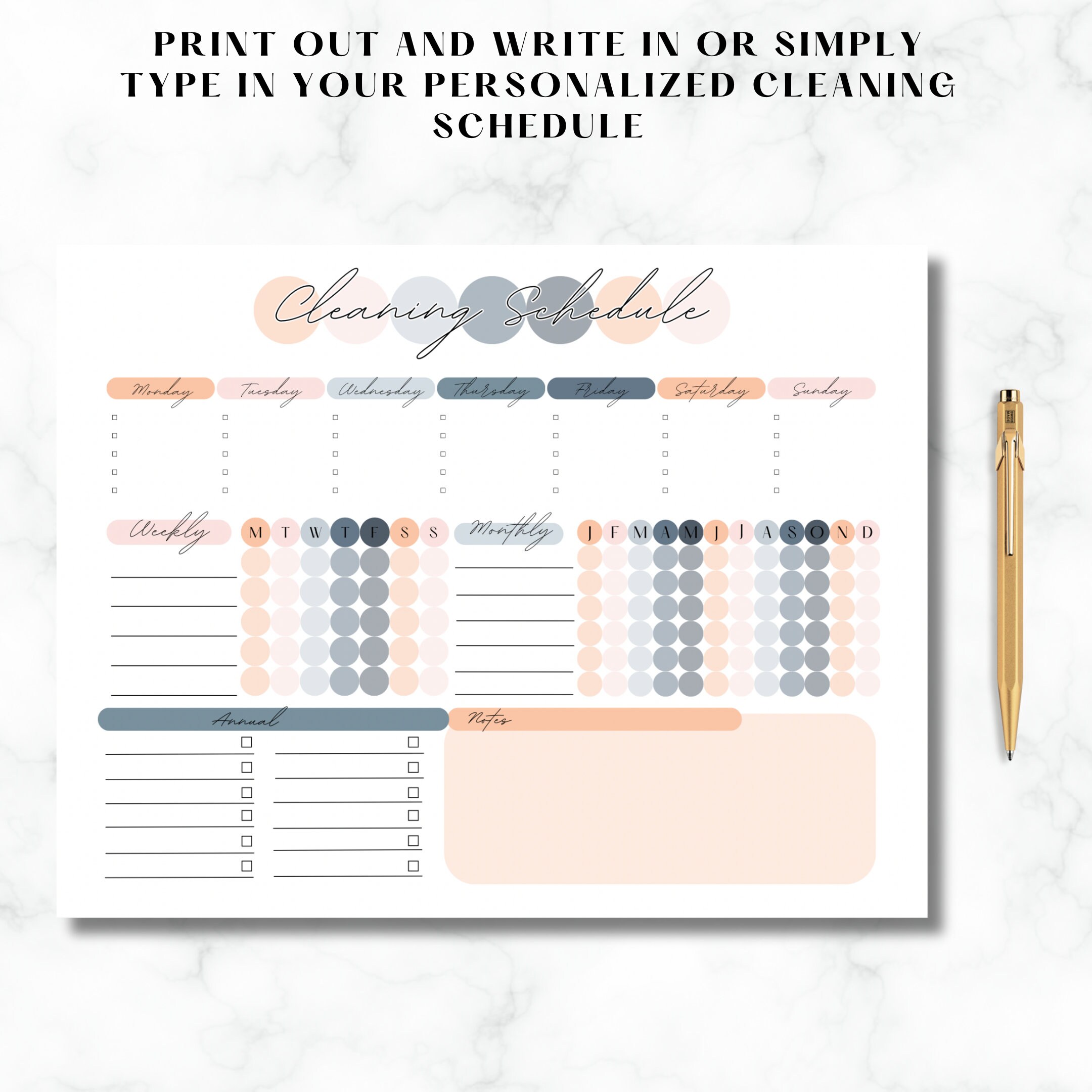 EDITABLE Cleaning Checklist Custom Cleaning Calendar and - Etsy Canada
