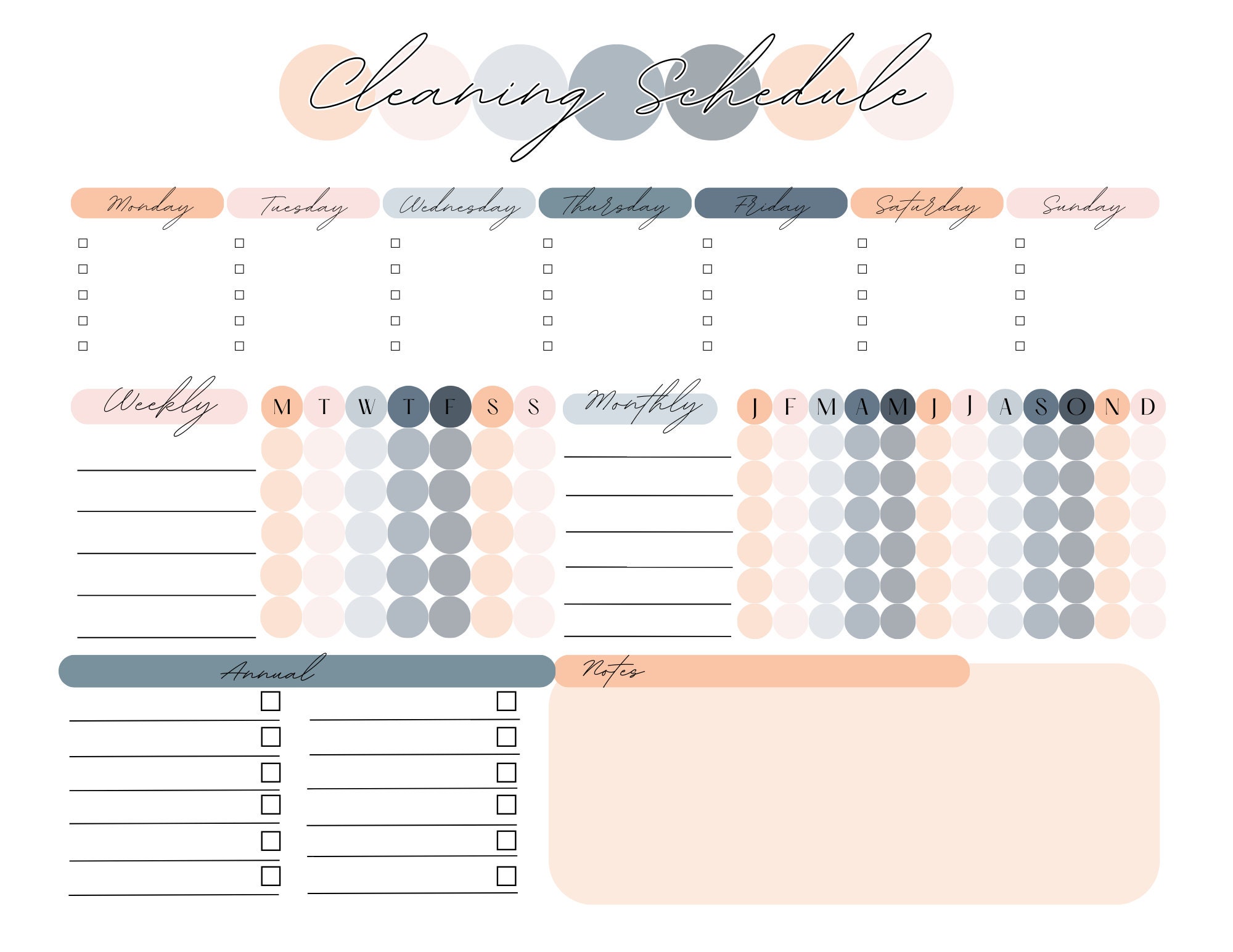 EDITABLE Cleaning Checklist Custom Cleaning Calendar and - Etsy Canada