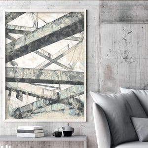 Abstract Print, Abstract Architecture, Digital Pints Download, Instant Download, Wall Art Decor, Beam Poster, Living Room Print, Wall Decor