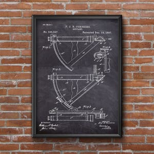 Astronomy Patent Poster, Sextant Patent Print, Navigation Instrument Patent Art, Wall Art Print, Home Decor, Patent Wall Art, Blueprint art