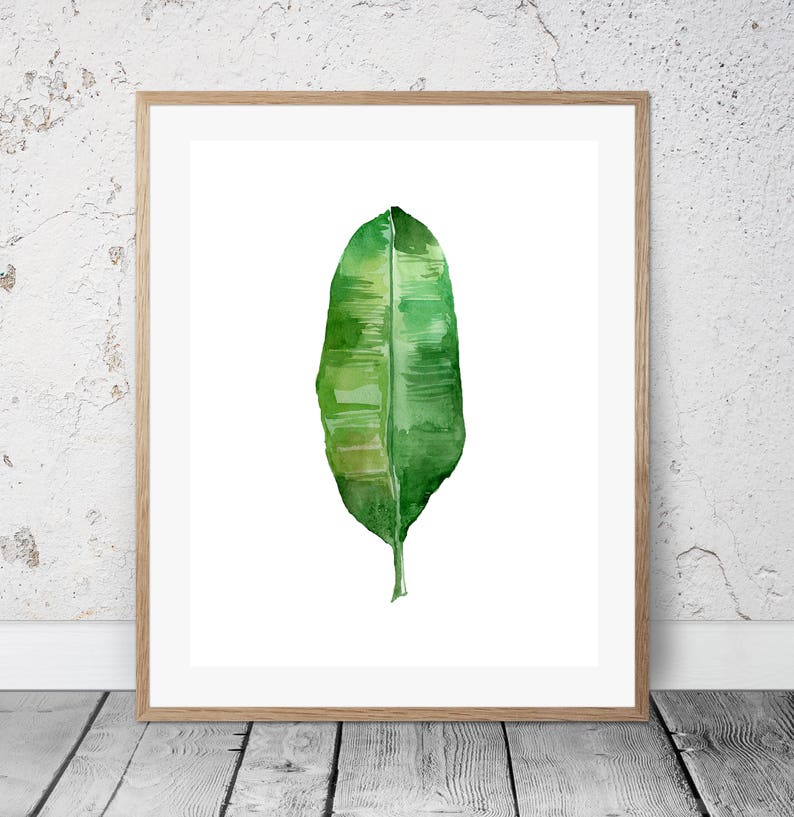 Tropical Art Set of 6 Watercolor Botanical Posters Palm Leaf - Etsy