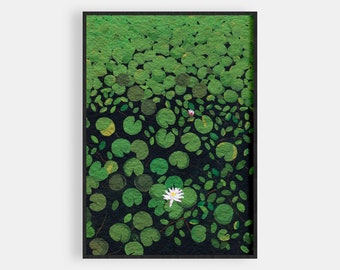 Water Lily Ponds Print - Botanical wall decor