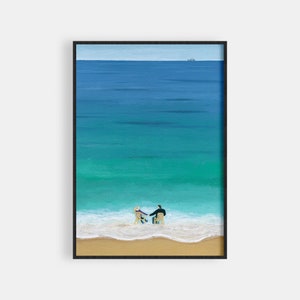 Una pareja en la costa - Impresión giclée de la mejor calidad