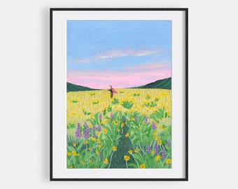 A girl in the field