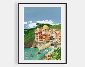 Cinque Terre Art Print - Free shipping with tracking