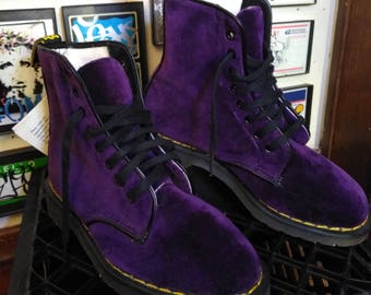 purple doc martens womens