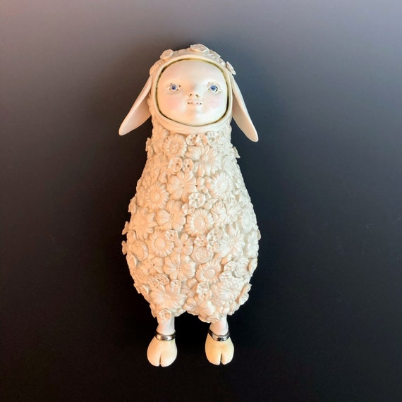 Little Wall Sheep Ceramic Sculpture