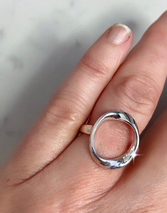 Anello dell amore intrecciato Argento sterling massiccio Un anello