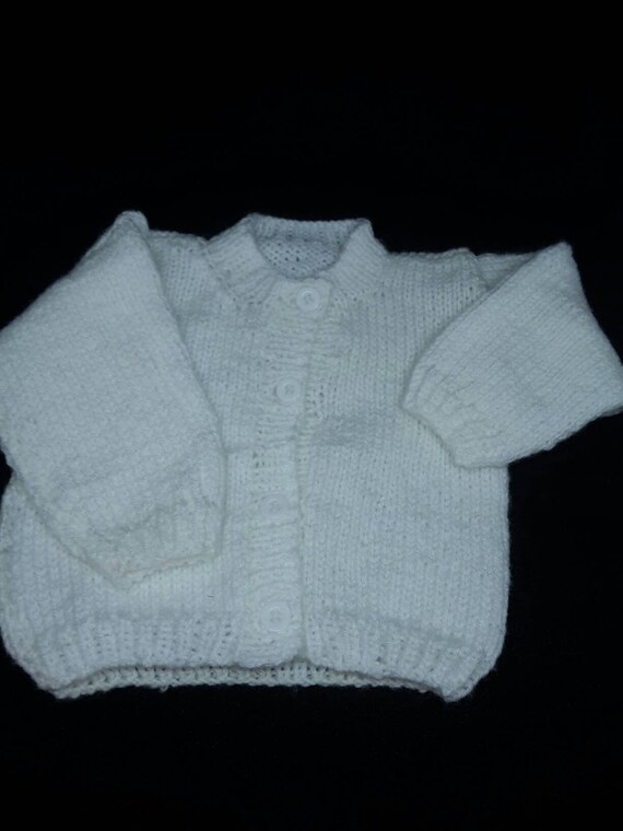 baby white cardigan unisex