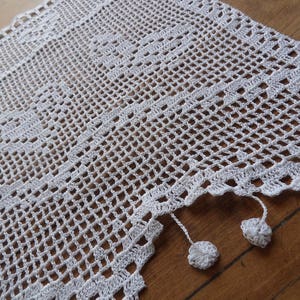 rideau crochet fait main papillons en 50 cm de large image 3