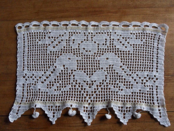 Rideau brise-bise crochet dentelle, rideau crochet, rideau