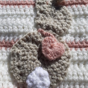 gilet débardeur sans manche façon kimono fille mon amour de lapin bébé 3-6 mois laine au crochet imagem 8