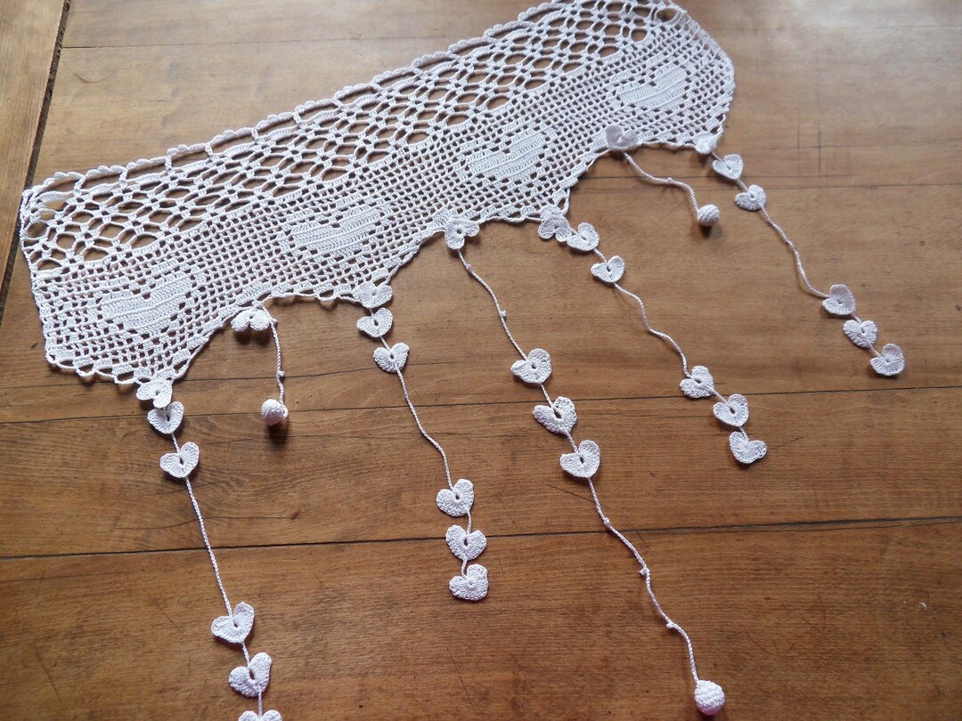Rideau brise bise au crochet âne coton blanc façon bellilois - France