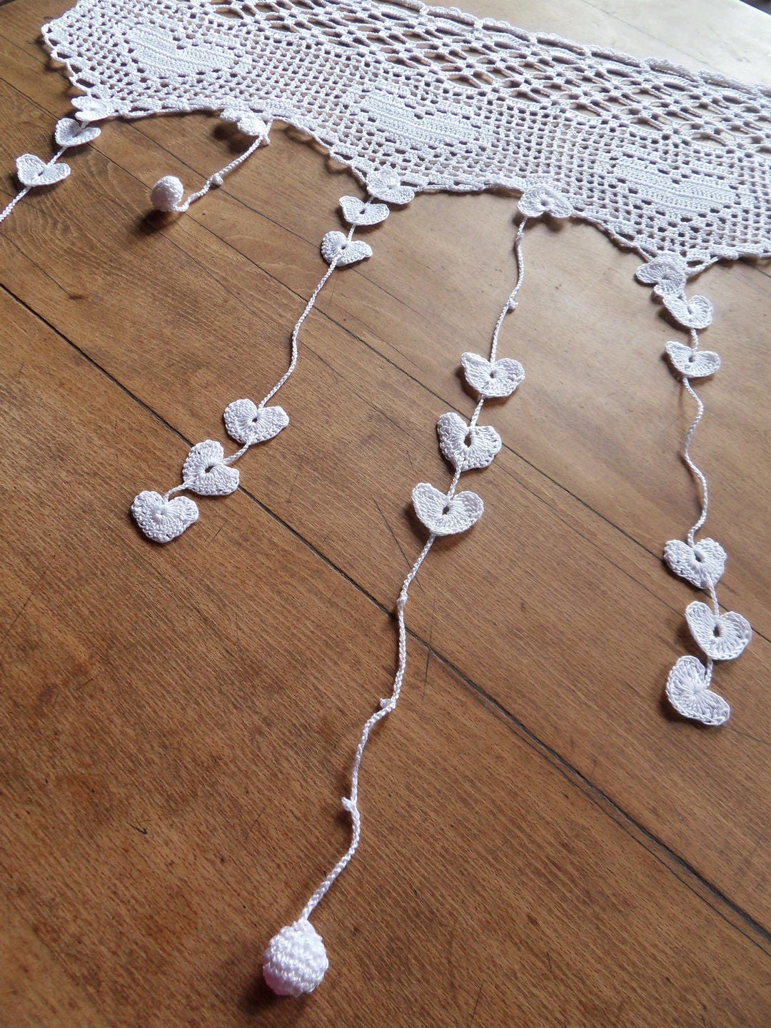 Rideau Brise-bise Crocheté écru 55x75 Cm - Artisanat Français