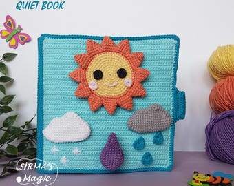 Seasons and Weather Quiet Book Crochet Pattern: Amigurumi Activity Four Seasons Tutorial (English, French)