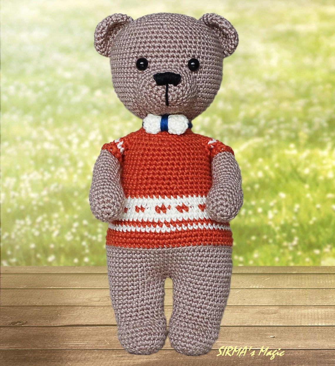 Theo the Teddy Bear Crochet Pattern Amigurumi Toy Teddy Bear | Etsy