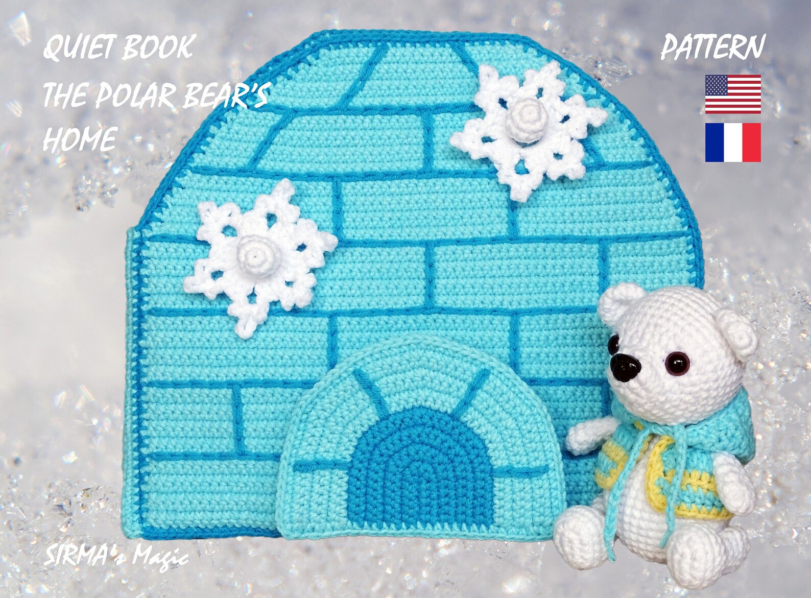Polar Bear's Home Quiet Book Crochet Pattern Busy Etsy