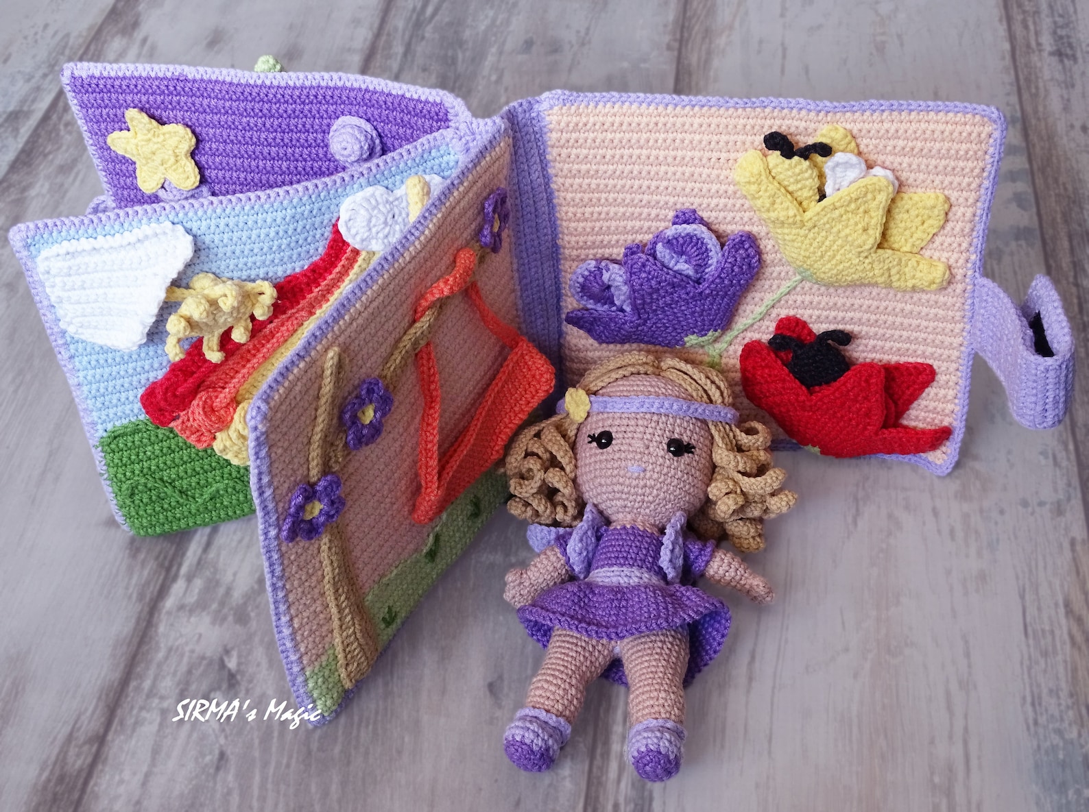Fairyland Quiet Book Crochet Pattern Busy Activity Sensory Etsy