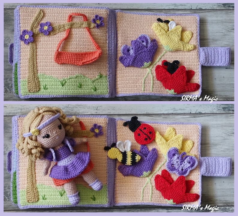 Fairyland Quiet Book Crochet Pattern Busy Activity Sensory Etsy