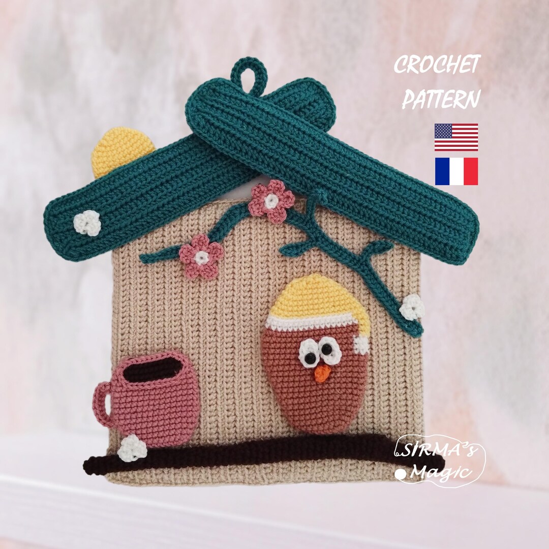 Spring Owl House Crochet Pattern: Wall Hanging, Amigurumi Decor ...