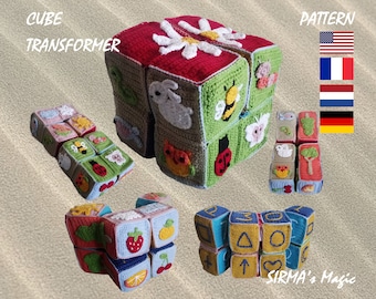 Modèle au crochet Cube Transformer : activité Infinity Toy Amigurumi (allemand, anglais, français, néerlandais)