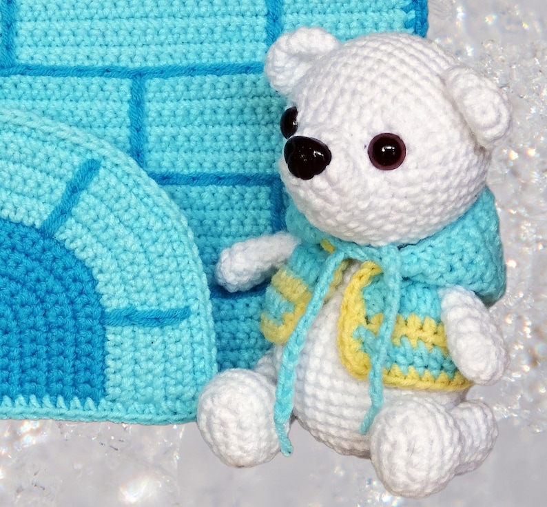 Polar Bear's Home Quiet Book Crochet Pattern Busy Etsy
