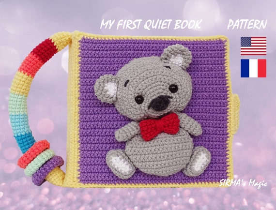 My First Quiet Book Crochet Pattern: Toddler Activity Book Amigurumi Tutorial (English, French)