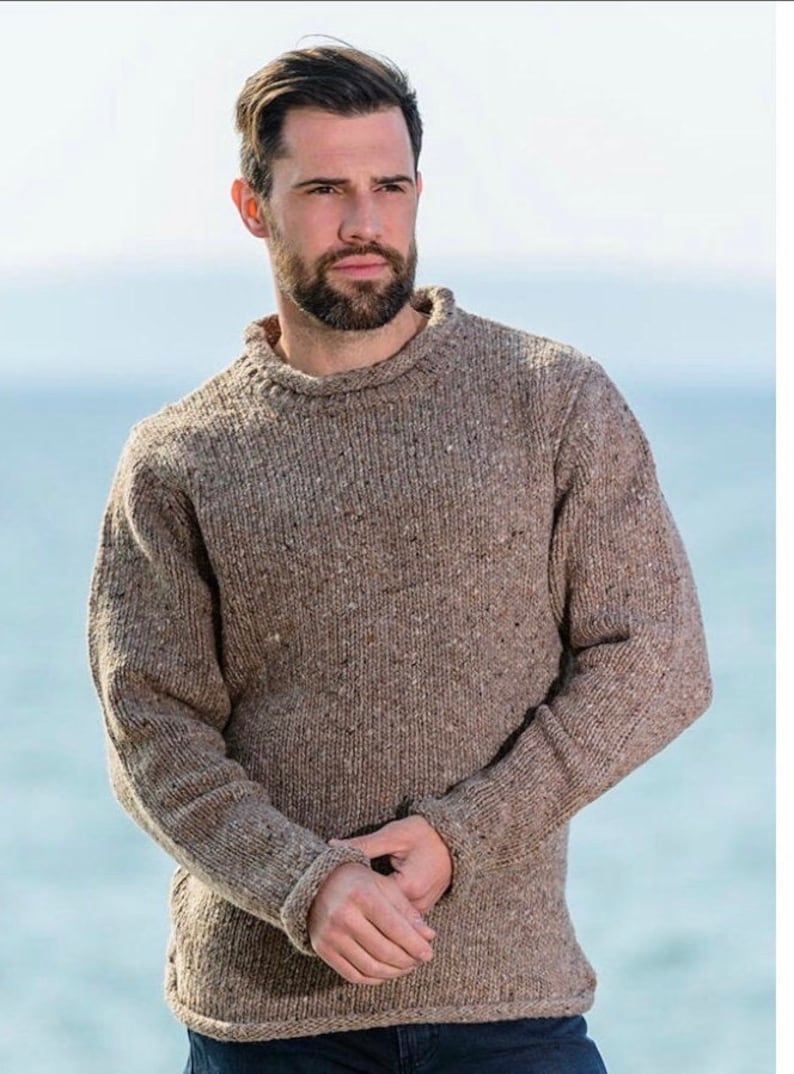 Knit Sweater Men Cozy Sweater Hand Knit Sweater Knitted - Etsy