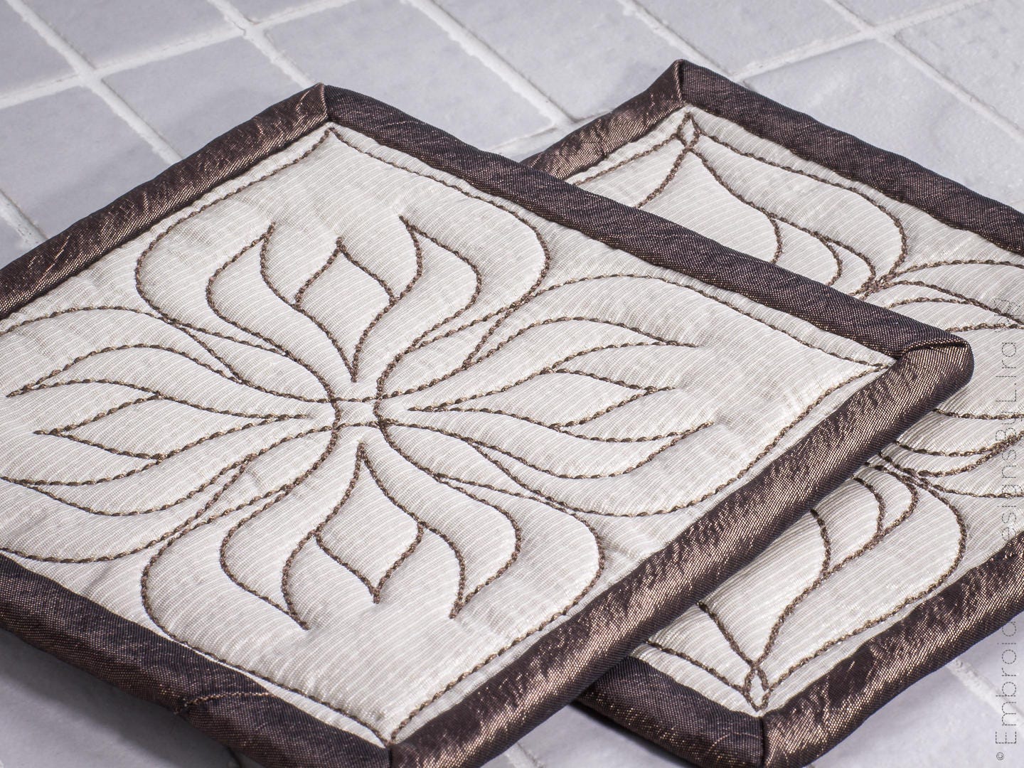 Fabric Drink Coasters. Quilted Drink Coasters set of 2 Etsy