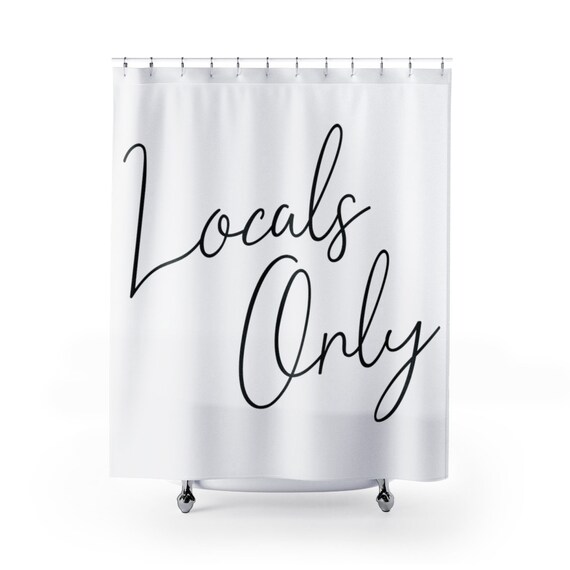 Locals Only Shower Curtain Bathroom Decor Modern Shower Etsy