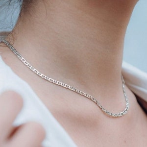 Chain Necklace, Minimalist Necklace, The 8 Chain Necklace, Silver Chain, Simple and Minimal Necklace, Chain, Unisex chain