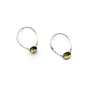 Sterling Silver Peridot Earrings, Peridot Earrings, Peridot Stud Earrings , Gemstone Earrings, Peridot Jewelry, Green Gemstone Jewelry image 4