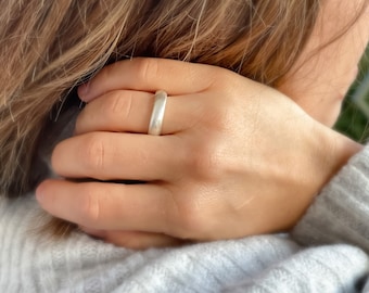 Sterling Silver Bold Ring, Minimalist Silver Ring, Geometric Ring, Statement Adjustable Ring, Thick Ring, Stacking Band, Minimalist Jewelry