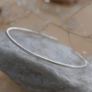 Sterling Silver Cuff Bracelet, Thin Sterling Cuff, Hammered Cuff, Stacking Bracelet, Stacking Cuff, Dainty and Minimalist Bangle Bracelet
