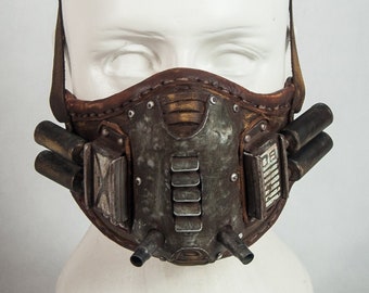 Handmade Leather Fallout Mask - LARP Steampunk Accessory