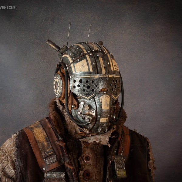 Sci-fi Soldier Helmet - Real Steel Helmet - Post Apocalyptic Cap - Sci-fi Headgear - Futuristic Soldier