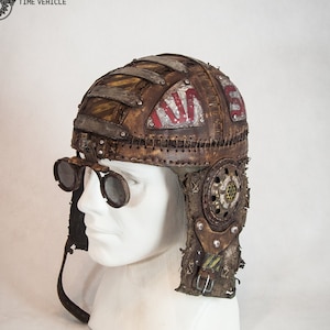 Berretto aviatore- Berretto pilota in pelle - Copricapo fantascientifico - Berretto NASA - Berretto soldato pilota - Berretto post apocalittico - Casco post apocalittico - Cuffia