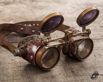 Brass Steampunk Goggles – Dark Lenses, Burning Man, Mad Max Eyewear
