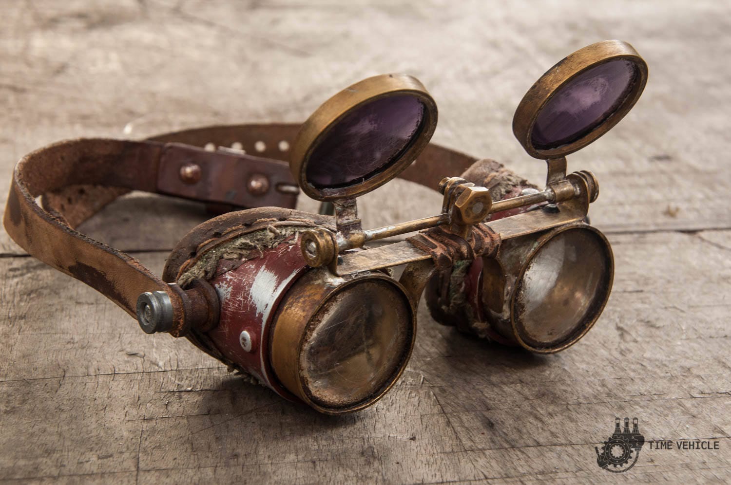 Funky Steampunk Goggles Colored punk Ocular Loupe Rustic Gothic Men Punk  Glasses
