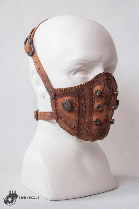Steampunk Biker Motorcycle Leather Mask Punk Masque Unisex