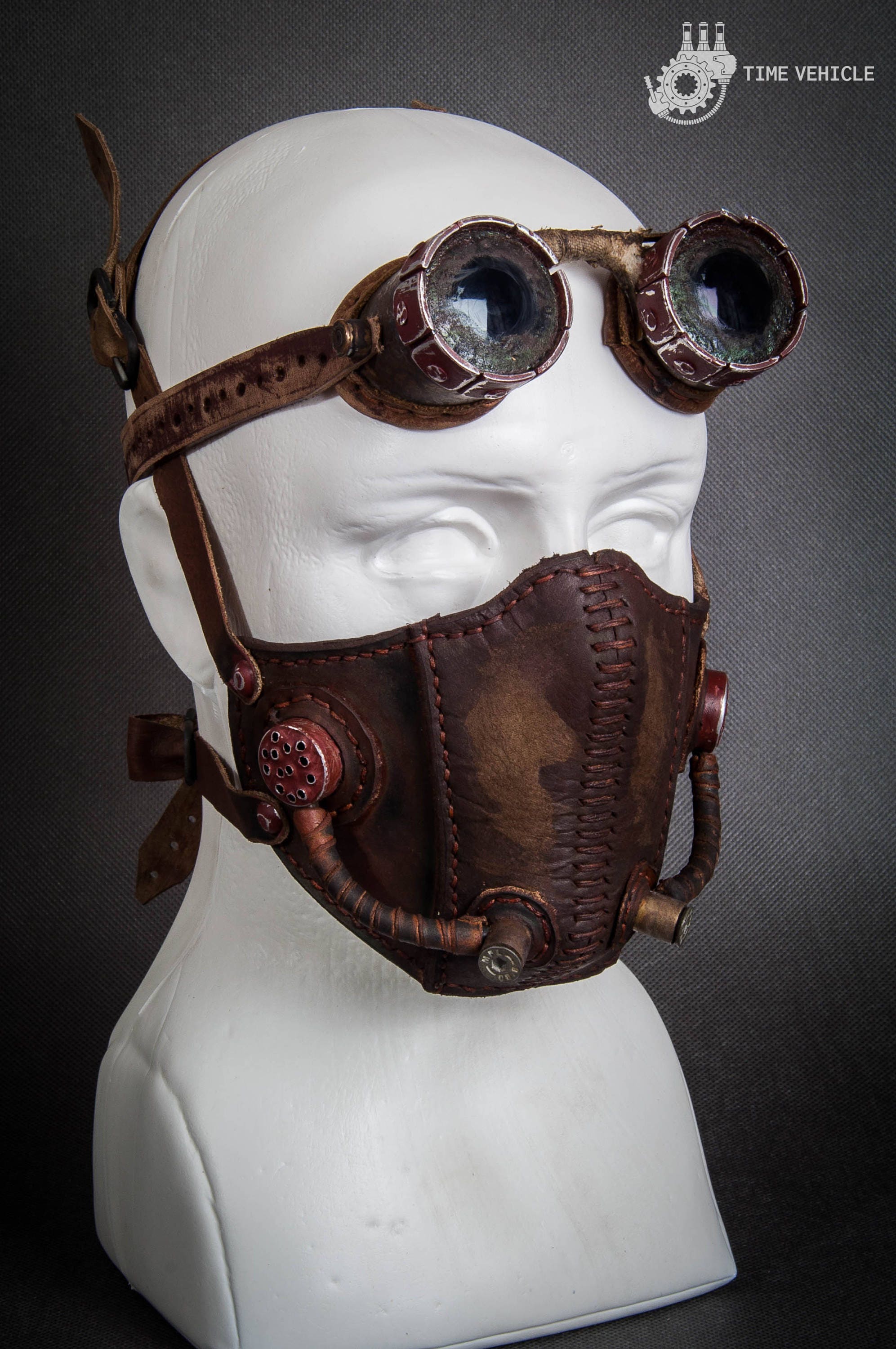 Handmade Leather Post-apocalyptic Mask – Steampunk Biker Fallout