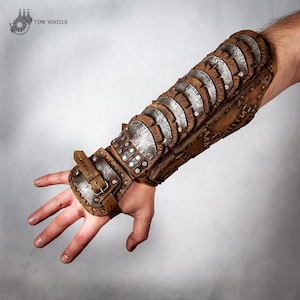 Bracer - Vambrace - Steel Scale Bracer - Forearm Armor - Postapocalyptic Bracer - Fallout Bracer