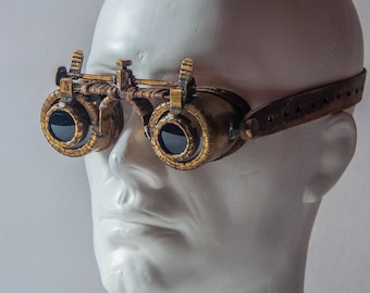 Brass Steampunk Goggles – Cyberpunk Sunglasses