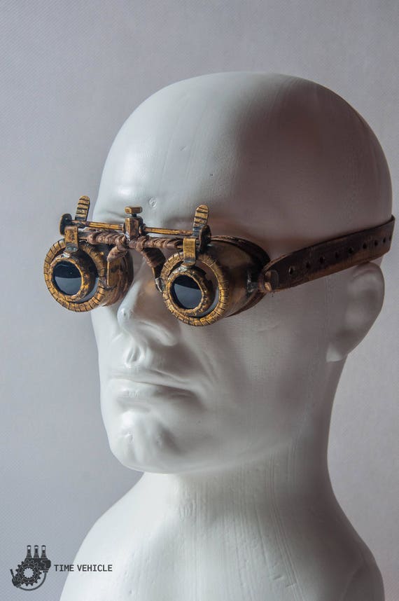 Brass Steampunk Goggles – Cyberpunk Sunglasses